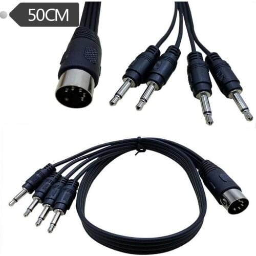 4*3.5 audio plug to MIDI 5-pin adapter cable audio output MIDI 5-pin DIN5P 0.5 m