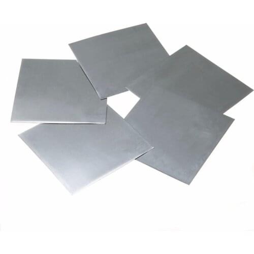5pcs New bluish-white Zinc Plate High Purity 99.9% Pure Zinc Sheet Plate for Science Lab 140x140x0.2mm