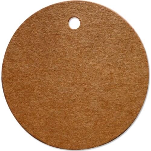 5Cm Retro Round Kraft Paper Hang Tags For Brand Diy Graffiti Bookmark Label Gift Package Bag Swing Tag