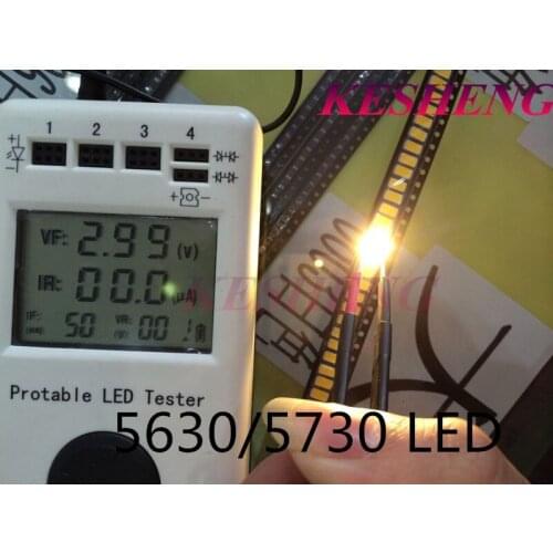 5730 100PCS SMD LED 50-55 LM Lamp 0.5w light-emitting Diode Chip Warm white for LED CCT:2800-3000K Still 3V LED SMD