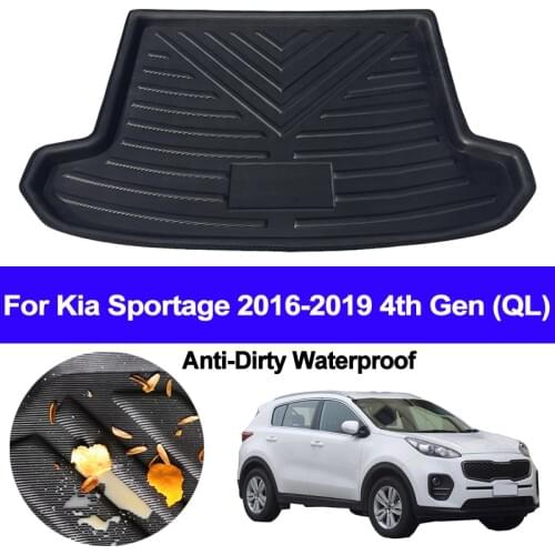 Car Rear Boot Cargo Liner Tray Trunk Luggage Floor Carpet Mats Carpets Pad Mat For Kia Sportage 2016 2017 2018 2019 4th Gen QL
