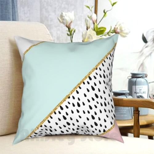 Ice Cream Geo Split Pillow Case Printed Home Soft DIY Pillow cover Mint Green Seafoam Green Turquoise Blue Aqua Rose Gold