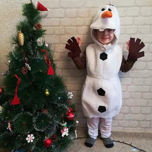 Kid Olaf Halloween Costume for Toddler Kids Favorite Cartoon Movie Snowman Party Fantasy Costume Anime Cosplay Costume Clothes