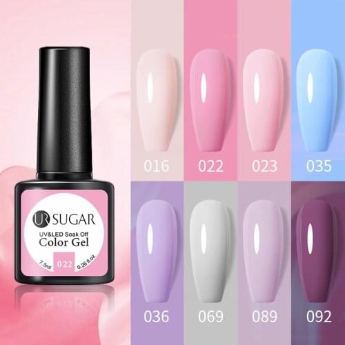 UR SUGAR Nude Color Gel Nail Polish Pink Purple Semi Permanent Gel Varnish Soak Off UV LED Lamp Gel For Nail Art Base Top Coat