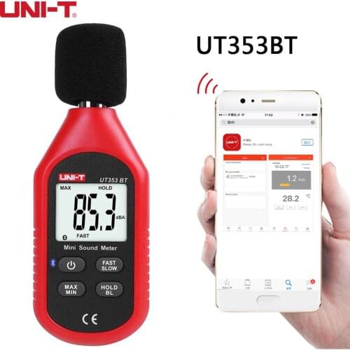 UNI-T UT353BT Sound Level Meter Digital Mobile Phone Bluetooth Noise Meter Tester 30-130dB Decibel Monitoring Sound Level Meter