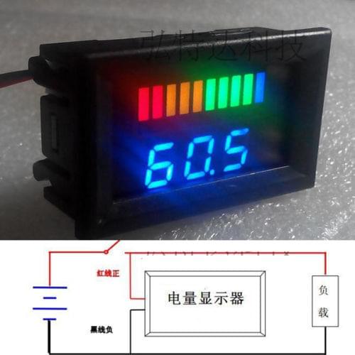 Acid lead Battery indicator CAR Battery capacity LED Tester+ volt meter