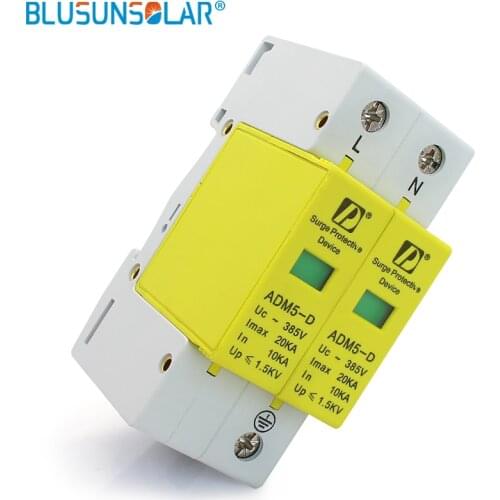 Hot selling 10 pieces/lot Din Rail 35mm Lightning Surge Protectors 10KA 2P 385V Surge Protection Device