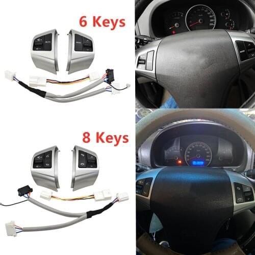 6/8 Keys Multifunction Steering Wheel Remote Control Button 96700-2H500 96700-2H510 For Hyundai Elantra HD 2008 2009 2010 2011