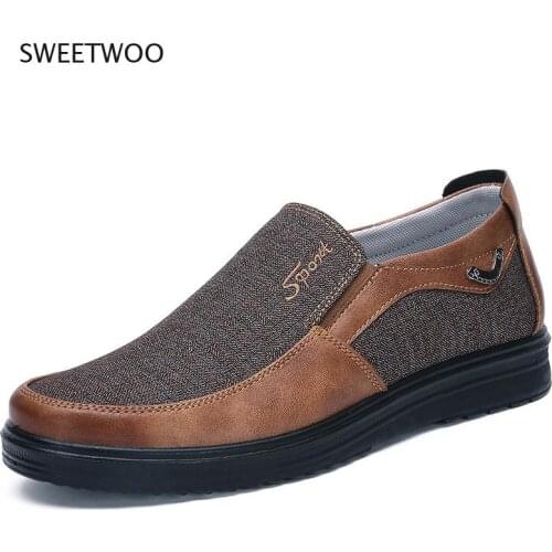 2021 Canvas Shoes Men Summer Classic Loafers Men Casual Shoes Breathable Walking Flat Men Shoes Zapatos Sneakers Plus Size 38-50