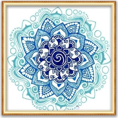 Region Mandala DIY 11CT Cross Stitch Embroidery Kits Craft Needlework Set Printed Canvas Cotton Thread Home Decoration Wholesale