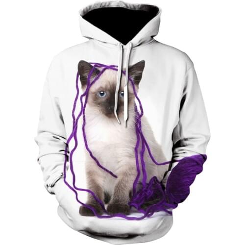 New design for mens animal dog hoodies spring/autumn 2020 mens and womens casual long-sleeved hoodies