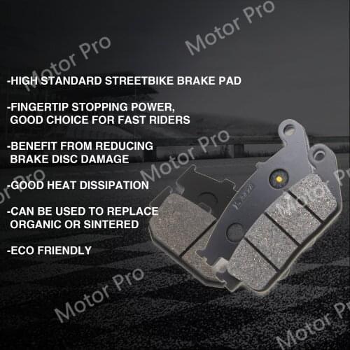Organic Front & Rear Brake Pads For HONDA CB-1 400 CB400F CB400 F 1989-1990 Motorcycle Accessories CB400 CB 400 Four 1997-1998