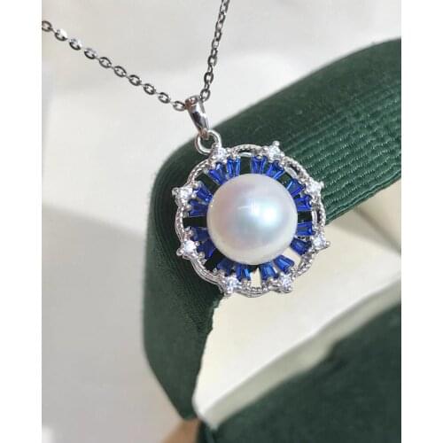 New 925 Sterling Silver Pendant Base Settings Mountings Findings Parts for Pearl Beads Stones Crystal Jade Agate 5pcs/lot