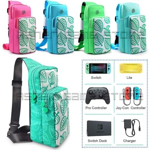 Portable Shoulder Chest Crossbody Side Storage Bag Nylon Waterproof Travel Case for Nintend Nintendo Switch Console Accessories