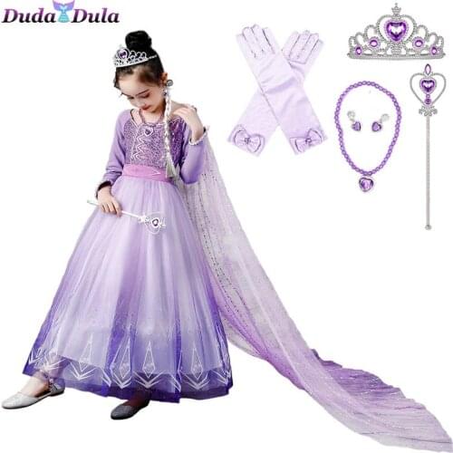 Snow Queen 2 Dress For Girls Princess Dress For Girls Costumes Christmas Halloween Girls Dresses Teenage Girls Clothe