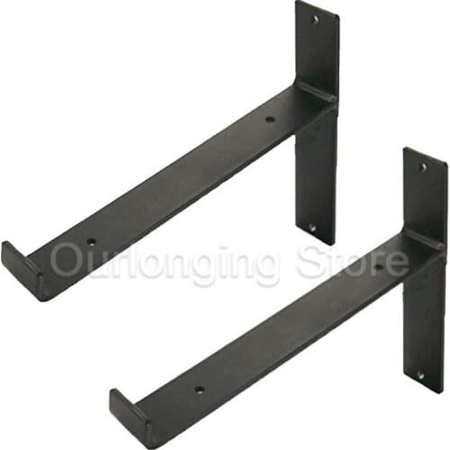 Heavy Duty Black Metal Shelf Brackets Floating Shelves Rustic Iron Shelf Bracket Wall Mounted Multifunctional Home Hardware