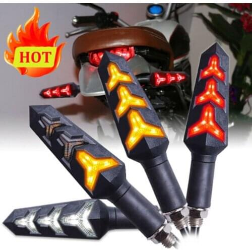 2pcs Universal Led Motorcycle Turn Signal 12v Ip68 Waterproof Sequential Flasher Indicator Blinker Rear Lights Accessories