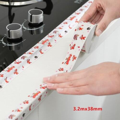 Bathroom Sink Bath Sealing Strip PVC Colored Adhesive Tape for Kitchen Waterproof Wall Sticker Stove Toilet Gap Corner Stickers