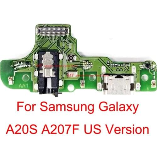 US Version USB Charging Port Board Dock Flex Cable For Samsung Galaxy A20S A207 A207F M14 Charge Board Flex Replacement Parts