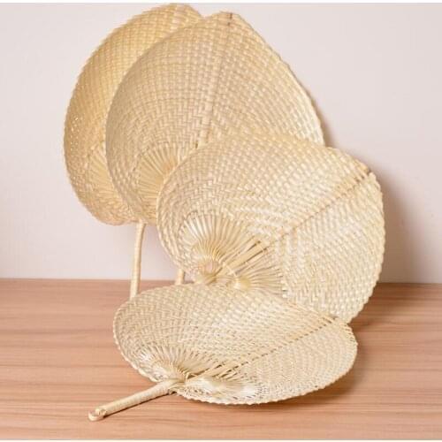 Hand-woven Straw Bamboo Hand Fan Baby Mosquito Repellent Fan for Summer Wedding Favor Party Gift LX8592