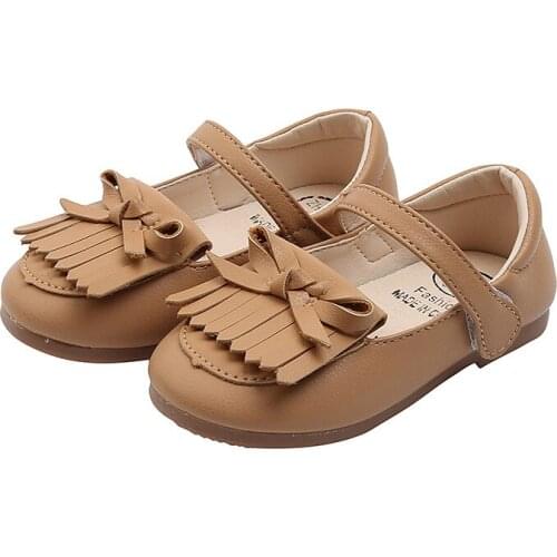 2020 spring and autumn new girls leather shoes little girls princess shoes fashion Fringed Princess Shoes casual shoes