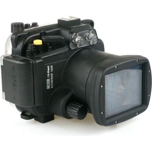 Mekon 40M 130ft Underwater Diving Waterproof Shockproof Cover Case Housing Case for SONY NEX5R NEX 5R NEX-5R 18-55MM Lens Camera