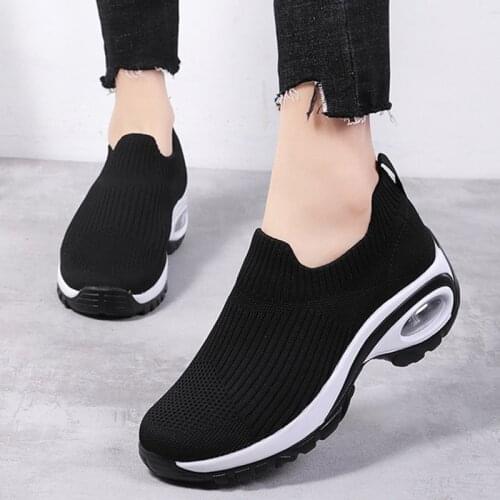 Vulcanized Shoes Sneakers Women Trainers Knitted Sneakers Ladies Sock Shoes Women Casual Shoes Zapatillas Ladies Loafers Mujer
