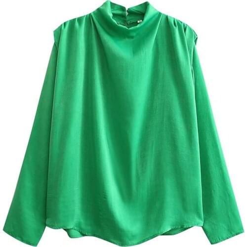 Зеленые блузки Willshela China At AliExpress