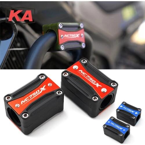 Motorcycle Engine Guard Bumper Protector Decorative Block Crash Bar Pad Decor For Honda NC750X NC 750X 750 X 2017-2020 2019 Red