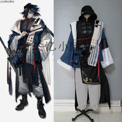 Anime! Arknights Mr.Nothing RHODES ISLAND Battle Suit Gorgeous Uniform Cosplay Costume Halloween Carnival Party Outfit Men NEW