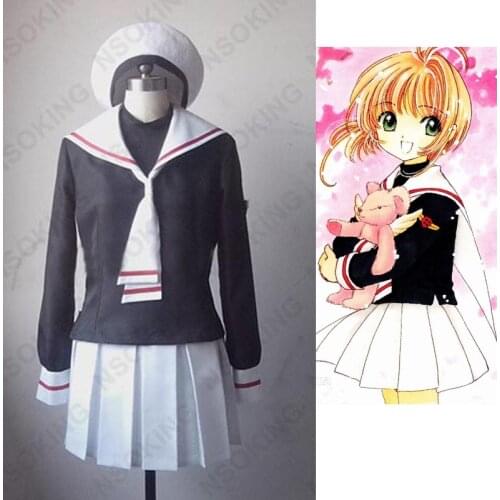 Anime Card Captor Sakura Cosplay KINOMOTO SAKURA Costume Tailor Made