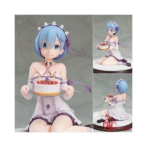Anime Re: life in a different world to zero figure toys Kadokawa Rem Birthday Cake Ver. PVC action figures toys gift