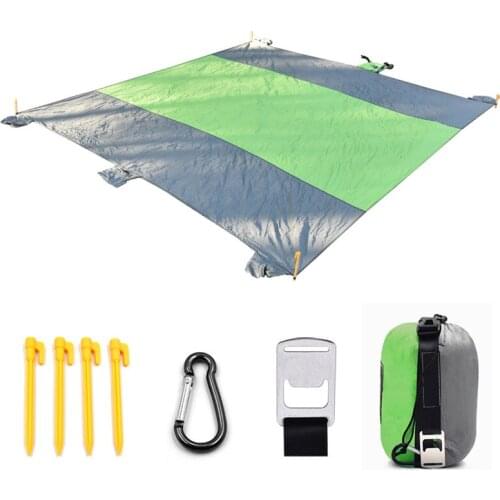 Quick-drying Beach Mat Beach Mat Picnic Beach Blanket 210T Nylon Parachute Cloth Waterproof Outdoor Camping Accessories