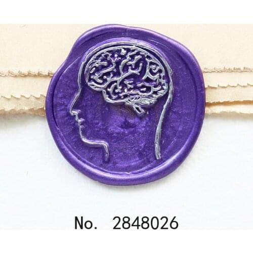 Human Brain Wax seal stamp,Party Wax Seal Stamp Kit invitation seal,gift envelope packing seal,Brain stamp,Anatomical stamp