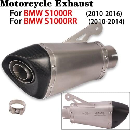 For BMW S1000R 2010-2016 S1000RR 2010-2014 Motorcycle Exhaust Escape Moto Silencer Modified Muffler With DB Killer Carbon Fiber