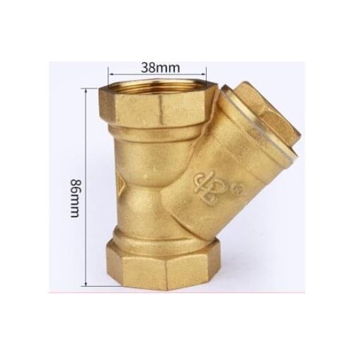 DN32 1-1/4 inch 38mm brass Y strainer heating Mesh ball valve Pipe filter valve air conditioning valve Y filter