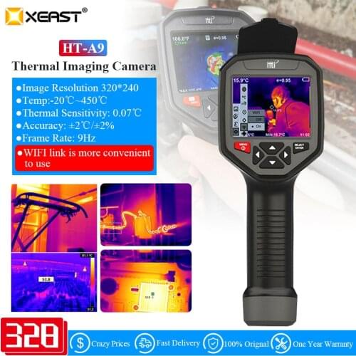 HT-A8/A9 WIFI IR Infrared Thermal Imager Camera Handheld Temperature Automatic Tracking Thermal Imaging Camera Rechargeable