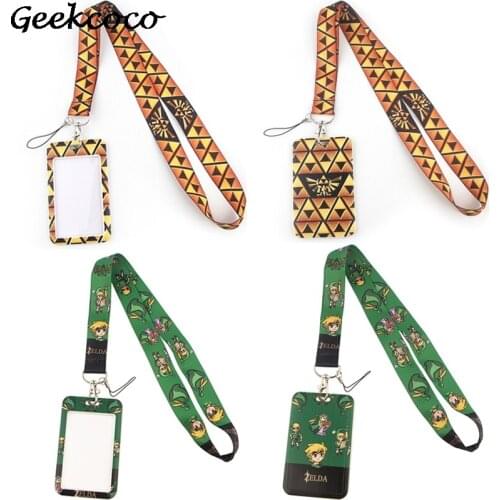 J2276 Cartoon Game Character Card Holder ID Holder Bus Card Holder Staff Card With Lanyard