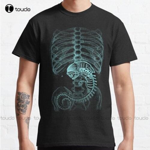 New Alien Radiography X-Ray Classic T-Shirt Cotton Tee Shirt S-5Xl T Shirt shirt dress Unisex