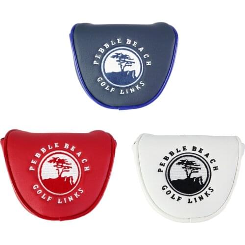 Golf Mallet Putter Covers 1Pcs Magnetic Closure Customized Headcover Synthetic Leather Waterproof