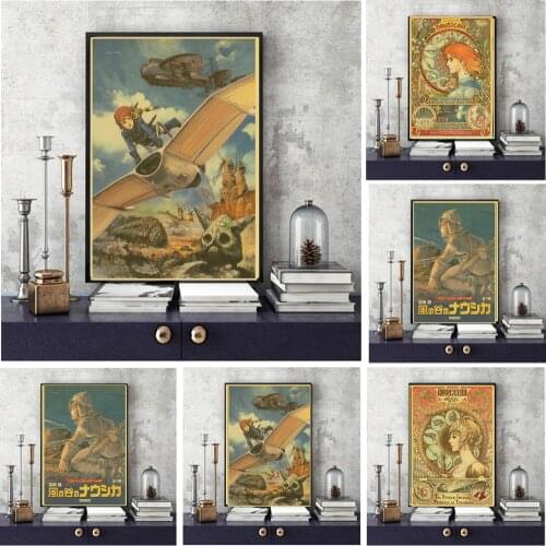 Nausicaa high quality art poster Retro Poster Vintage poster Wall Decor painting For Home Bar Cafe Kitchen Living Room