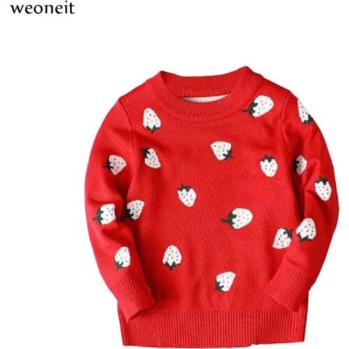 Weoneit New 2021 Autumn Baby Sweaters Kids Clothes Children Cotton Knitted Sweater Coat Baby Girls Cute Winter Pullover