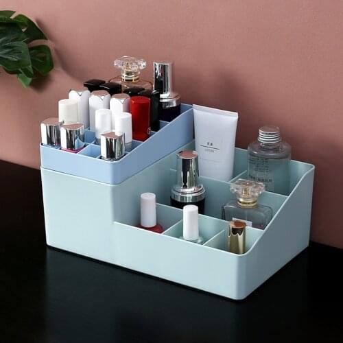 Plastic Makeup Organizer Box Cosmetics Storage Container Acrylic Lipstick Holder Jewelry Organizer Sundries Case Makeup Box