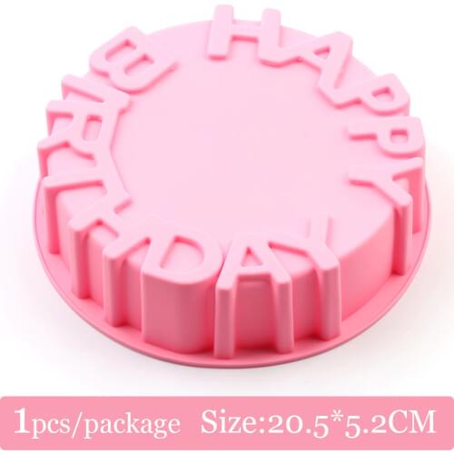 Silicone Cake Baking Happy Birthday Cake Pan Tray Cake Pan Dessert Making Mould Bread Loaf Toast Mold Pizza Birthday Cake diy