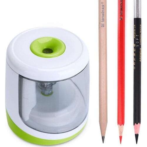 Tenwin Color Automatic Electric Pencil Sharpener Battery for Kids Stationery Cute School Supplies