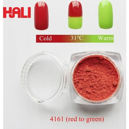 Thermochromic pigment,hot active powder,temperature active pigment,color:red to green,activate temperature:31C,1lot=10gram