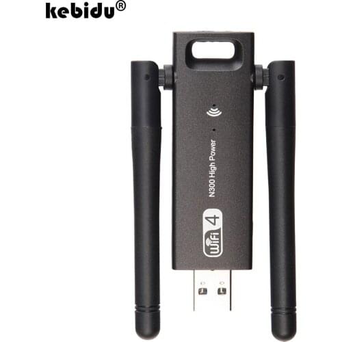 USB Wifi Dongle Wireless Adapter 300Mbps USB 3.0 Network Card Dual Antenna 2.4Ghz for Windows XP/Vista/Linux/Mac Desktop Laptop