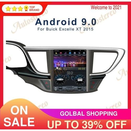 Vertical Tesla Style Android 9.0 6Core Car Audio GPS Navigation For Buick Hideo 2015-2018 Head Unit Multimedia Player Auto Radio