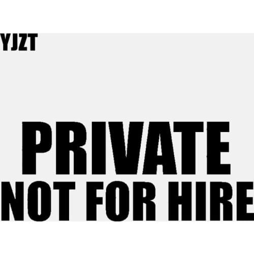 YJZT 13.5CM*5.3CM PRIVATE NOT FOR HIRE Vinyl Decal Car Sticker Diesel Truck Black/Silver C3-1026