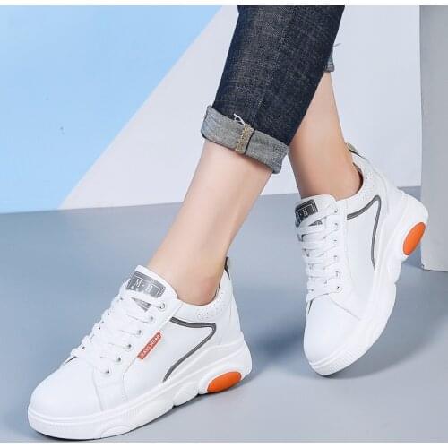 Inner Height Womens Shoes Sports and Leisure Shoes Fashion Little Bear Bottom Spring and Autumn Korean Leather Shoes Women